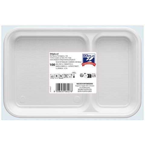 Vassoio rettangolare in PS Dopla Profess conf. 50 pz – 06027