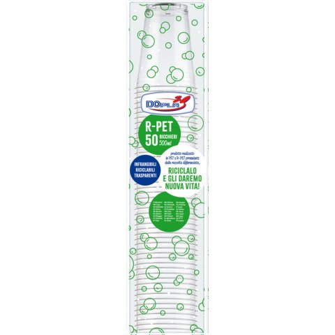 Bicchieri in R-PET Dopla DO trasparente  25002