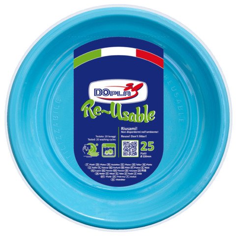 Piatti piani in PS Dopla Reusable Ø 220  11841