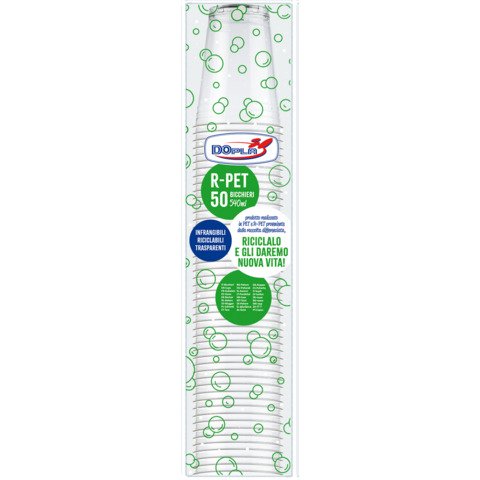 Bicchieri in R-PET Dopla DO trasparente  25003