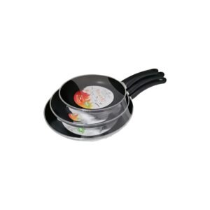 Set padelle Alluminio antiaderente 3 pz FIREWORKS Grigio e Nero FUTP0340GR01