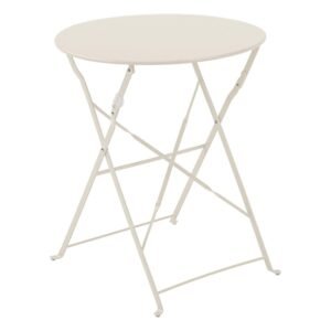 Tavolo da esterno acciaio KARL Fisso Bianco caldo (60x71cm) TB0001