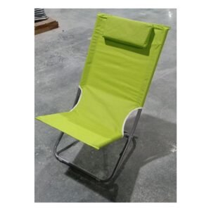 Spiaggina acciaio verniciato e tessuto poliestere 600d pieghevole con cuscinetto (48x58x72cm) LUX Verde SBC009