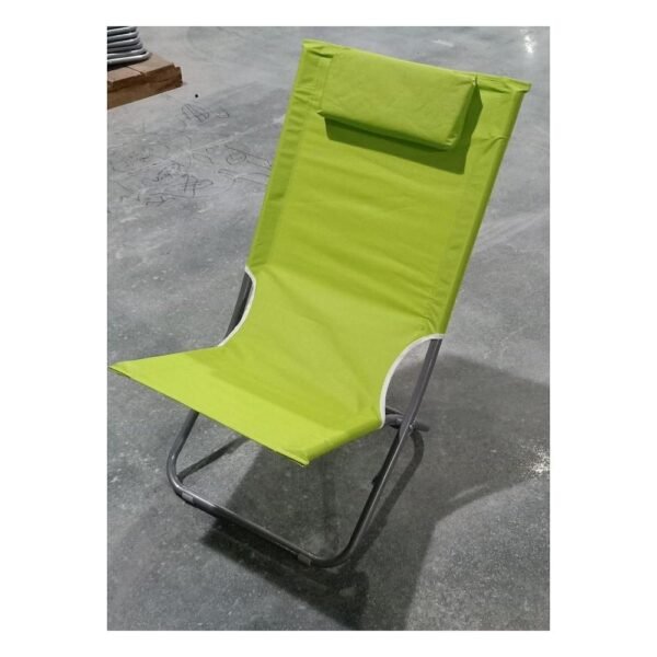 Spiaggina acciaio verniciato e tessuto poliestere 600d pieghevole con cuscinetto (48x58x72cm) LUX Verde SBC009