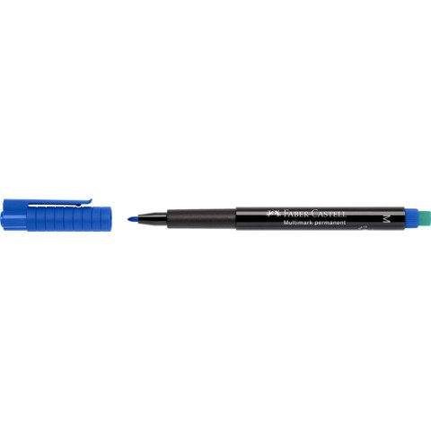 Marcatore permanente Faber-Castell Multimark 1525 M 1 mm blu 152551