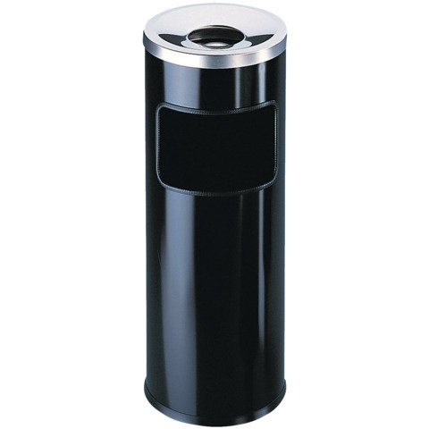 Posacenere DURABLE autoestinguente a colonna con sabbia e cestino acciaio nero base tonda – 333201