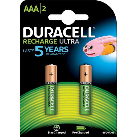 Batterie ricaricabili Duracell prericaricate Mini Stilo AAA 850 mAh – conf. 2 pz – DU76