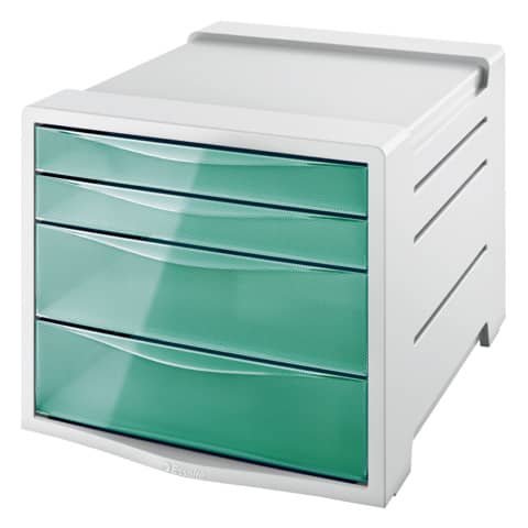Cassettiera 4 cassetti Esselte Colour’Breeze grigio/verde 626285