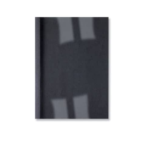 Copertine termiche per rilegatura GBC con dorso da 1,5 mm in pvc e cartoncino A4 nero conf 100 copertine – IB451607