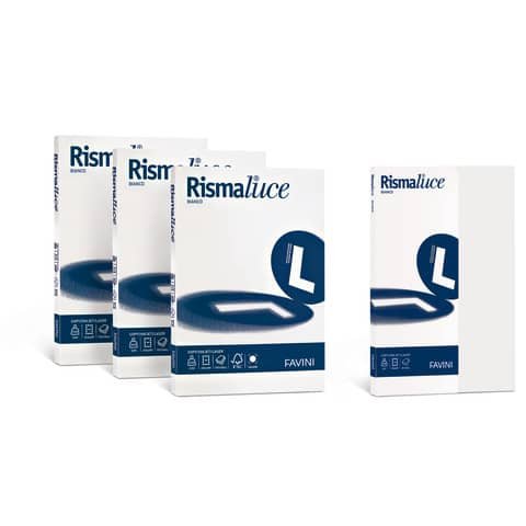Carta per fotocopie A4 Favini Rismaluce Bianca 240 g/m_ Risma da 100 fogli – A670124