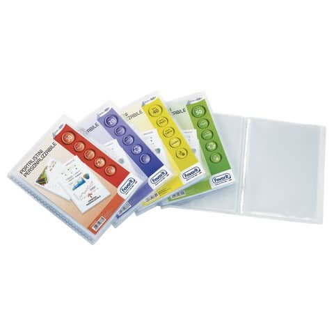 Portalistini a fogli fissi Favorit Sviluppo personalizzabili 15×21 cm – 30 buste trasparente – 100460236