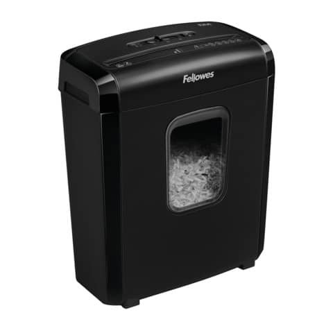 Distruggidocumenti Fellowes a miniframmento da 4×12 mm – 6 ff – ciclo continuo 5 min – 13 L – 4631101