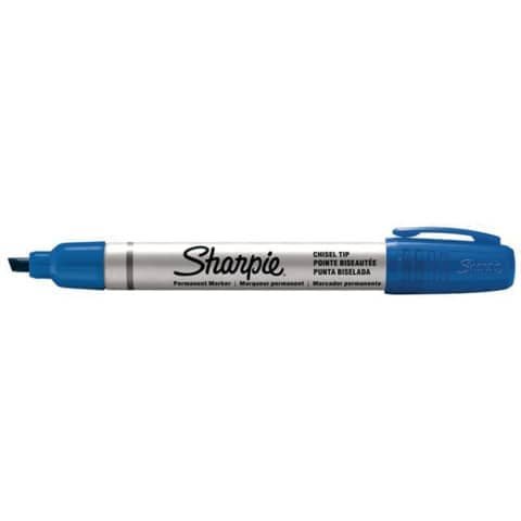 Marcatore permanente Sharpie Metal punta scalpello – 1,2-5,5 mm – in conf. da 12 blu – S0945780