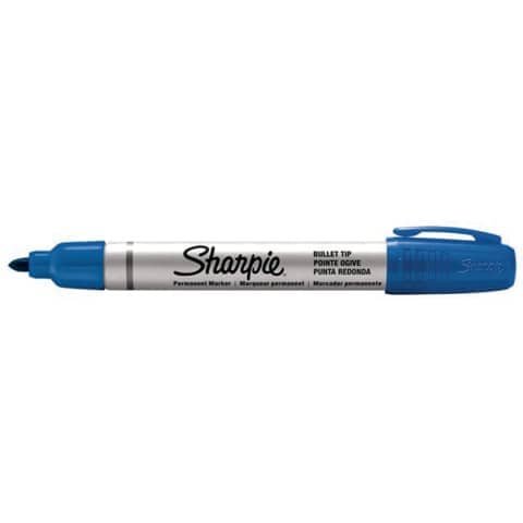 Marcatore permanente Sharpie Metal punta tonda – 1,4 mm – in conf. da 12 blu S0945730