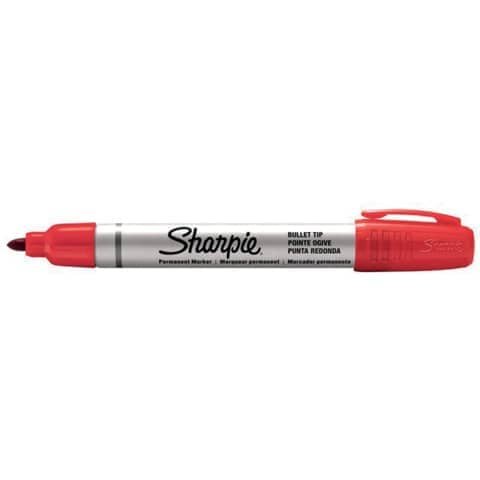 Marcatore permanente Sharpie Metal punta tonda – 1,4 mm – in conf. da 12 rosso S0945740