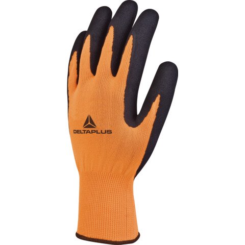 Guanto da lavoro Delta Plus Apollon VV733 in maglia poliestere arancio-nero taglia 10 – VV733OR10