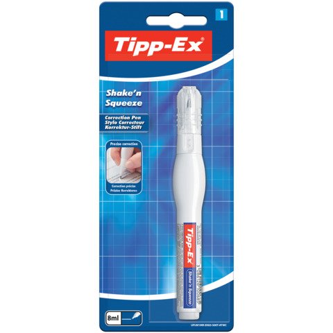 Correttore liquido a penna Tipp-Ex Shake ‘N Squeeze 8 ml in blister da 1 pezzo 8022923