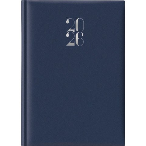 Agenda 2026 Giornaliera S/D separati 14,5×20,5 cm Gommato blu 26-628B00401C