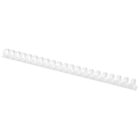 Dorsi a spirale in PVC per rilegatura Q-Connect A4 – 21 anelli 18 mm – fino a 150 ff bianco – conf. 50 pz – KF32115