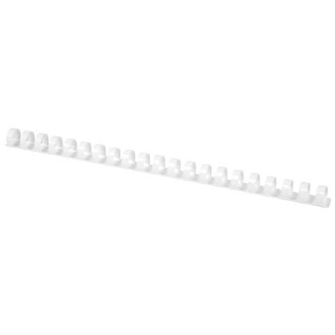 Dorsi a spirale in PVC per rilegatura Q-Connect A4 – 21 anelli 16 mm – fino a 125 ff bianco – conf. 50 pz – KF24025