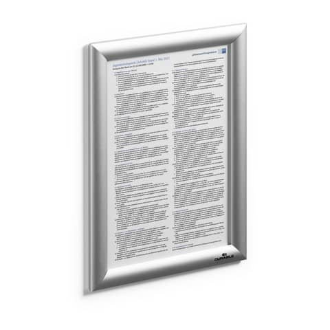 Cornice a scatto Durable in alluminio – argento metallizzato  A4 – 4796-23