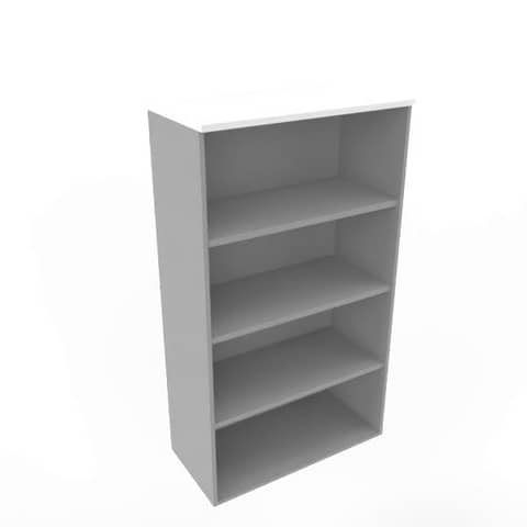 Armadio a giorno medio finitura bianco scocca trama antracite 90x45xH.160 cm Practika Quadrifoglio – ECEL90G-BA-TA