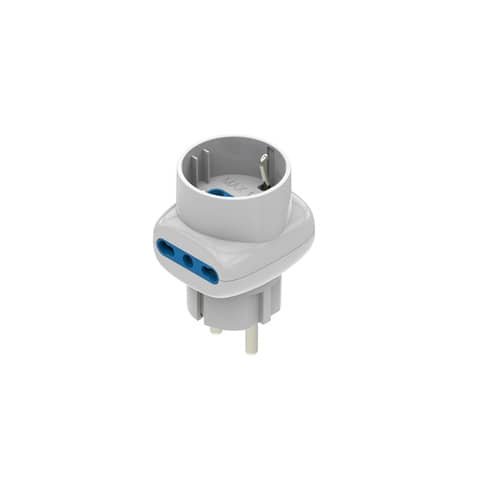 Adattatore a 3 vie 16A – bianco Aigostar 2 vie P17/11 & 1 via P30 284732