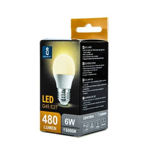 Lampadina LED G45 E27 6W – 510 lumen Aigostar luce calda B10105MQW