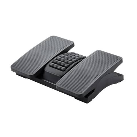 Poggiapiedi in plastica regolabile in altezza nero Q-Connect 43×32 cm KF16946