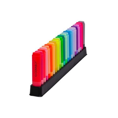 Desk set evidenziatori Q-Connect Pastel 1,5-5 mm – colori pastello assortiti conf. 23 pezzi – KF17782