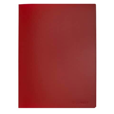 Portalistini in polipropilene con 30 tasche Q-Connect formato A4 – rosso opaco – KF01254
