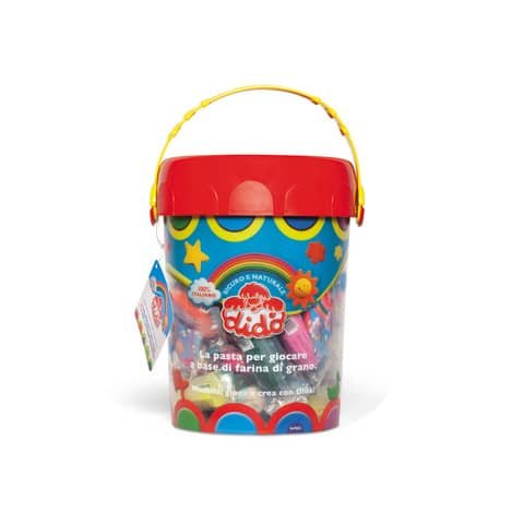 Maxi Vaso espositore 100 salsicciotti di Pasta modellabile Didò – colori assortiti – F398600