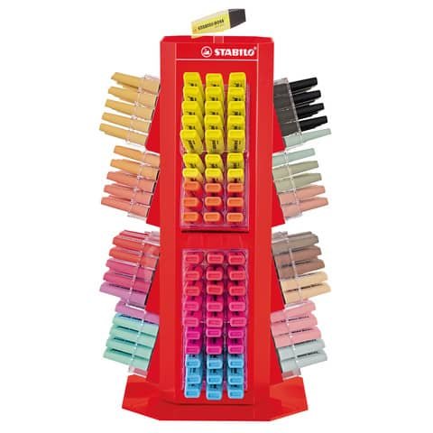 Espositore da banco 470 evidenziatori Stabilo Boss – 30 colori assortiti – IT70/470-1