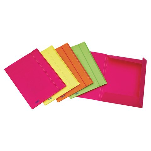 Cartella tre lembi con elastico Favorit Neon formato 24×33 cm dorso 1 cm in conf. 20 colori assortiti – 400066846