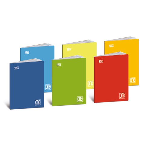 Quaderno Maxi One Color Impatto Zero A4 20+1 ff – 80 g/m2 – 4 mm conf. 12 pz – 7443