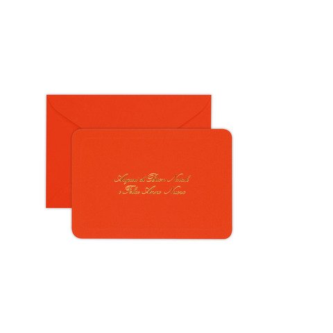 Cartoncino auguri di Natale Rex-Sadoch 15,5×10,5 cm – conf. 50 pezzi – rosso/camoscio – 2102RC