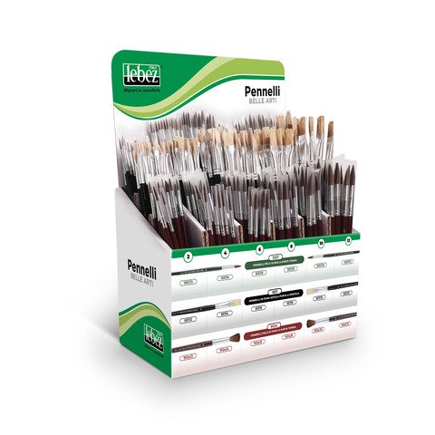 Espositore 324 pennelli Lebez punte e materiali assortiti – 81007