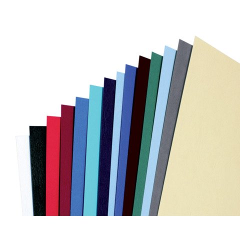 Copertine per rilegatura GBC Leathergrain cartoncino goffr. A4 blu scuro conf da 100 copertine – CE040029