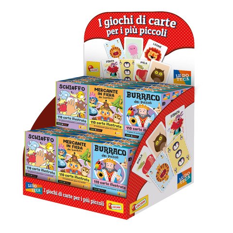 Espositore 24 giochi di carte Lisciani bambini Ludoteca – assortiti – 96718