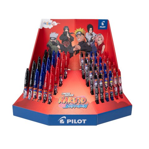 Espositore 96 penne a sfera Pilot Frixion Ball Naruto limited edition – colori assortiti – 009701