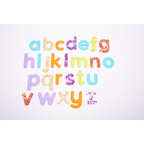 Set 26 lettere dell’alfabeto Commotion TickiT – acrilico trasparente nei colori dell’arcobaleno glitterate – 72433