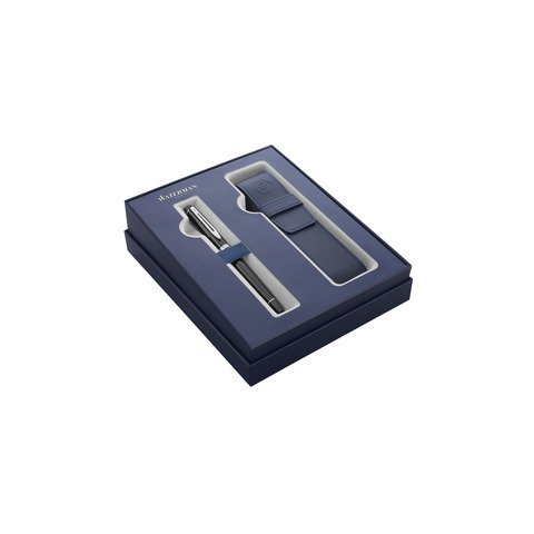 Gift set Waterman Expert Black CT penna stilografica M + portapenne blu in confezione regalo – 2122197