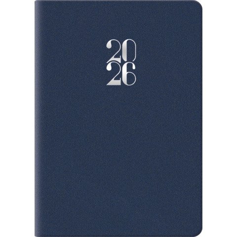 Agenda 2026 bigiornaliera gommato 6,6×9,9 cm blu 26-049100401C