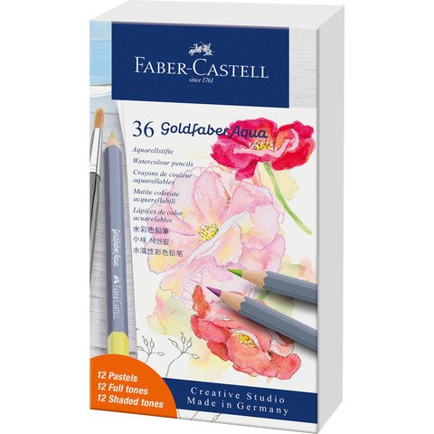 Matite colorate Faber-Castell Aqua Goldfaber – conf. 36 pz – colori assortiti – 114639