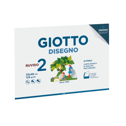 Album da disegno Giotto 2 33×48 cm – 12 ff 125 g – conf.10 pz – ruvido F583200