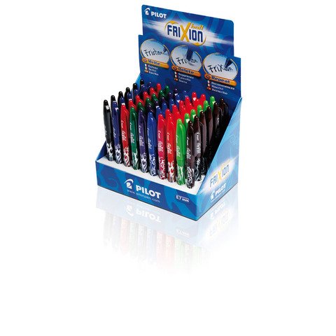 Espositore 60 penne a sfera Pilot Frixion Ball New Color 0.7 – 10 colori assortiti – Z99742