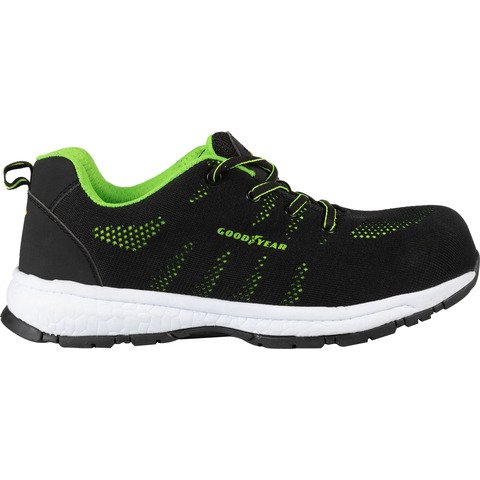 Scarpe antinfortunistiche Goodyear in tessuto knit GY ACID S1P nero-verde TG.44 – 726244