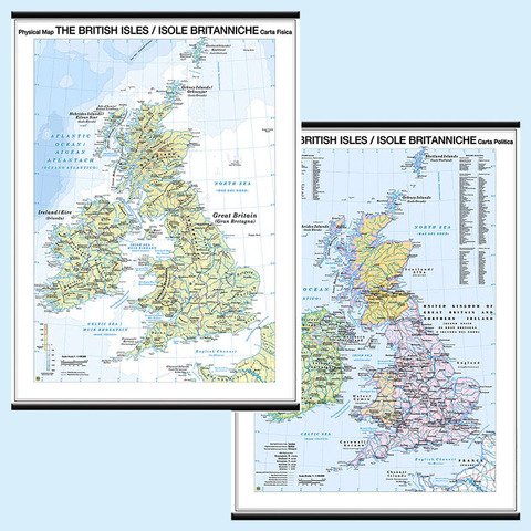Carta murale Belletti Isole Britanniche MS11PL