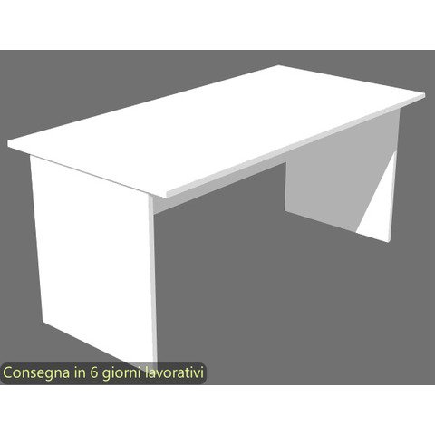 Scrivania linea Presto Artexport 180x80xH.72 cm gamba a pannello in melaminico bianco – 005PAN/3