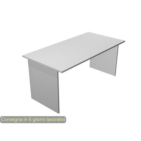 Scrivania linea Presto Artexport 180x80xH.72 cm gamba a pannello in melaminico grigio – 005PAN/9